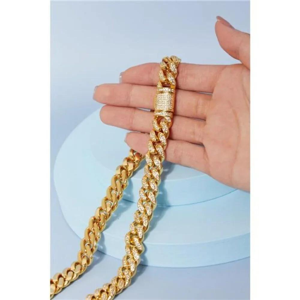Brass Curb Chain Necklace